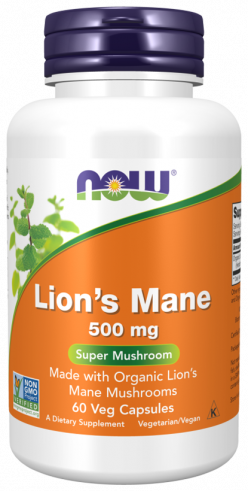 NOW Org Lion's Mane Mushroom, 60 капсул