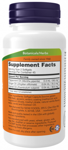 NOW Peppermint gels, 90 капсул