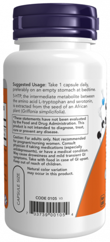 NOW 5-HTP 100 mg, 60 капсул