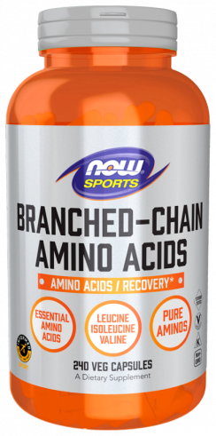 NOW Branched Chain Amino Acids, БСАА, 240 капсул