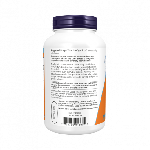 NOW Ultra Omega-3 Fish Oil, 180 капсул