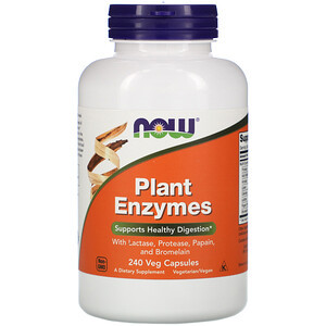 NOW Plant Enzymes, Плант Ферменты, 240 капс