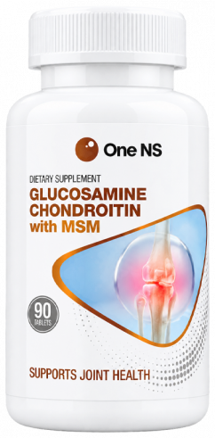 One NS Glucosamine Chondroitin with MSM, Глюкозамин Хондроитин с МСМ, 90 таблеток
