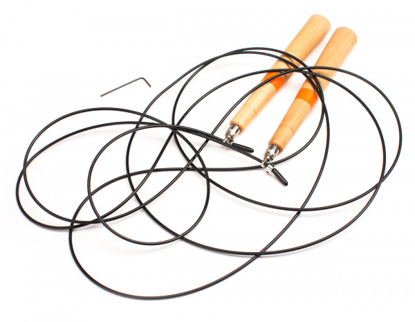 HVAT Скоростная скакалка деревянные ручки