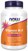 NOW Vitamin K-2 100 mcg, Витамин К-2 100 мкг, 250 капсул