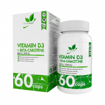 Natural Supp Vitamin D3 + Beta-Carotine, 60 капсул