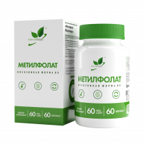 Natural Supp Methyl Folate, 60 капсул
