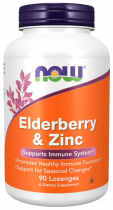 NOW Elderberry &amp; Zinc, Бузина и Цинк, 90 таблеток