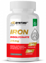 Syntime Nutrition Iron Bisglycinate, Бисглицинат железа, 90 капсул